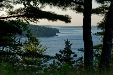 sunset at the coast of maine
