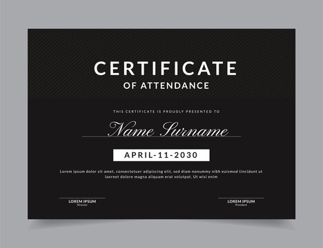 Modern Certificate Template Vector Design Layout for Print, Elegant Blank Certificate for  Diploma, Graduation, Achievement, Award, Attendance, Abstract Vector Illustration