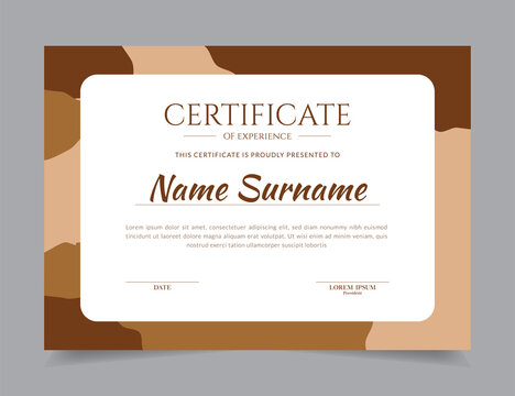 Modern Certificate Template Vector Design Layout for Print, Elegant Blank Certificate for  Diploma, Graduation, Achievement, Award, Attendance, Abstract Vector Illustration