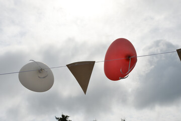 Luftballons feier girlande himmel hochzeit geburtstag