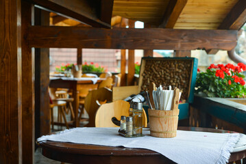 beautiful table setting in a restaurant