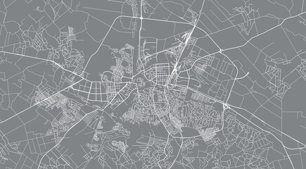 Urban vector city map of Vinnytsia, Ukraine, Europe