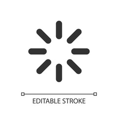 Loading indicator pixel perfect linear ui icon. Progress spinner. Waiting for download. GUI, UX design. Outline isolated user interface element for app and web. Editable stroke. Arial font used