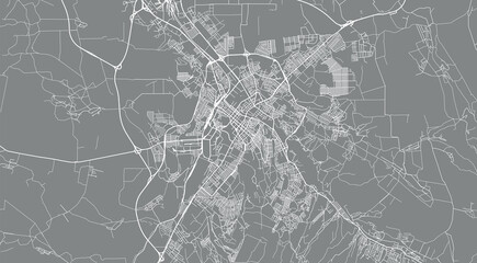 Urban vector city map of Simferopol, Ukraine, Europe