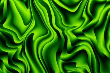 Abstract fluid green satin gradient metallic smooth flowing high quality wallpaper