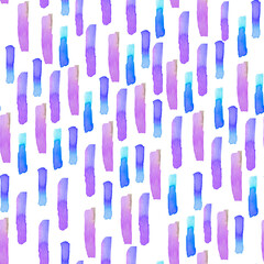 Abstract watercolor seamless pattern. Hand drawn streaks of colorful paint endless background. Beautiful color combination for fabric and wrapping paper. Boho style ornament.