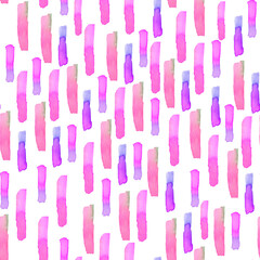 Abstract watercolor seamless pattern. Hand drawn streaks of colorful paint endless background. Beautiful color combination for fabric and wrapping paper. Boho style ornament.