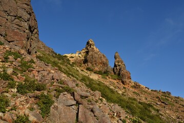 Climbing mountain ridge, Nasu, Tochigi, Japan