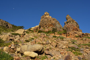 Climbing mountain ridge, Nasu, Tochigi, Japan