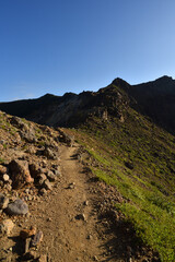 Climbing mountain ridge, Nasu, Tochigi, Japan