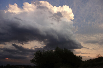 beautiful white clouds on a cloudy rainy day