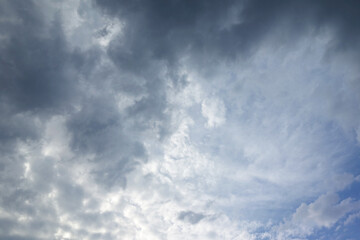 beautiful white clouds on a cloudy rainy day