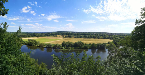 panorama of the valley of the Ruhr in Mülheim