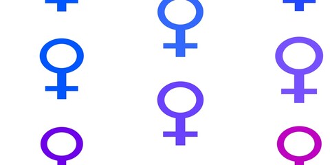 Obraz premium Light Blue, Red vector texture with women's rights symbols.
