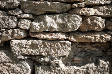 Wall of old stone bricks as an abstract background.