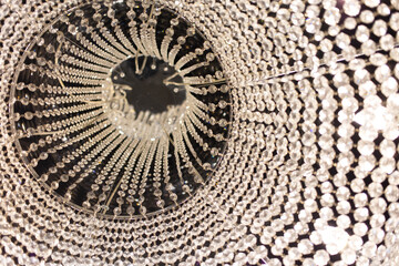 Decorative chandelier on the ceiling