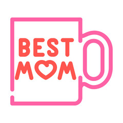 printed cup color icon vector. printed cup sign. isolated symbol illustration