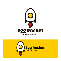 cute egg rocket creative art