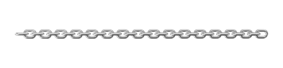 Foto op Plexiglas 3d render realistic chain in chrome and silver © Ranilson
