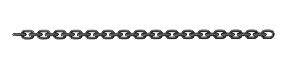 Foto op Plexiglas 3d render realistic chain in chrome and black  © Ranilson