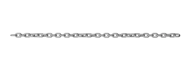 Foto op Plexiglas 3d render realistic chain in chrome © Ranilson