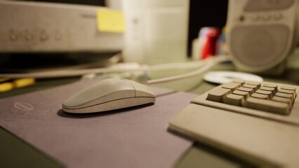 old vintage personal computer workspace