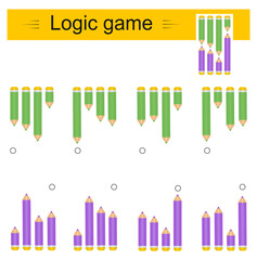 Task for development of attention and logic. IQ training test. Printable worksheet. Vector illustration