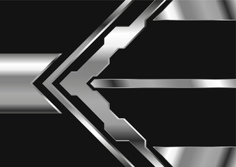 Black and grey metallic arrows abstract technology background. Futuristic vector design