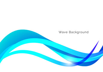 abstract stylish blue wave design background