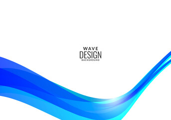 abstract stylish blue wave design background