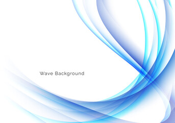 Obraz premium abstract stylish blue wave design background