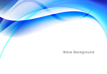 abstract stylish blue wave design background