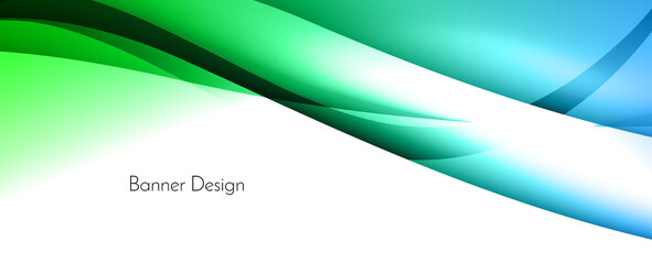 abstract stylish green wave design background