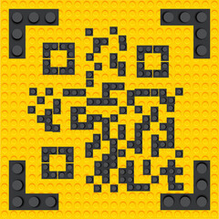 Scan me on a yellow background. from the constructor