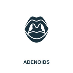 Adenoids icon. Monochrome simple Allergy icon for templates, web design and infographics