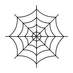 Fototapeta premium Spider web icon outline isolated on white background.