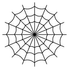 Obraz premium Spider web icon outline isolated on white background.