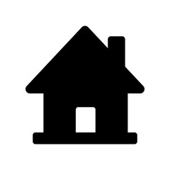 Home black icon on white background.