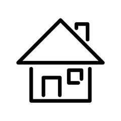Home thin line icon isolated on white background.