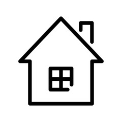 Home thin line icon isolated on white background.