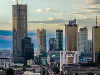 Downtown Financial center in Warsaw, Poland.