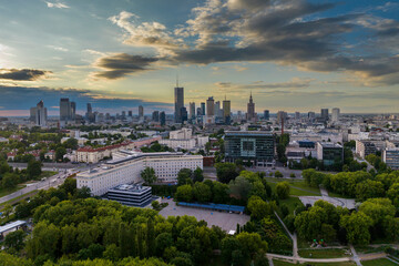 Downtown Financial center in Warsaw, Poland.