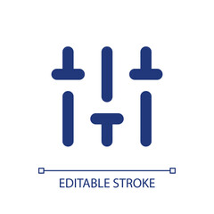 Vertical adjustment pixel perfect RGB color ui icon. Sound control. Music level. Simple filled line element. GUI, UX design for mobile app. Vector isolated pictogram. Editable stroke. Arial font used