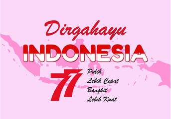 17 august happy indonesia independence day greeting card