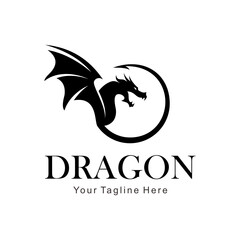 Obraz premium circle dragon logo