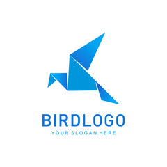 Obraz premium origami bird logo