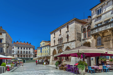 Fototapeta na wymiar Piazza del Popolo in Spliit, Croatia