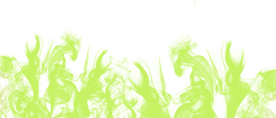 Green Blazing Fire Flames Illustration