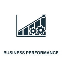 Obraz premium Business Performance icon. Monochrome simple Business Management icon for templates, web design and infographics