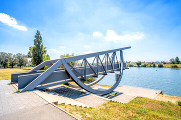 Aussichtsplattform, Ladenburg, Baden Württemberg, Deutschland 